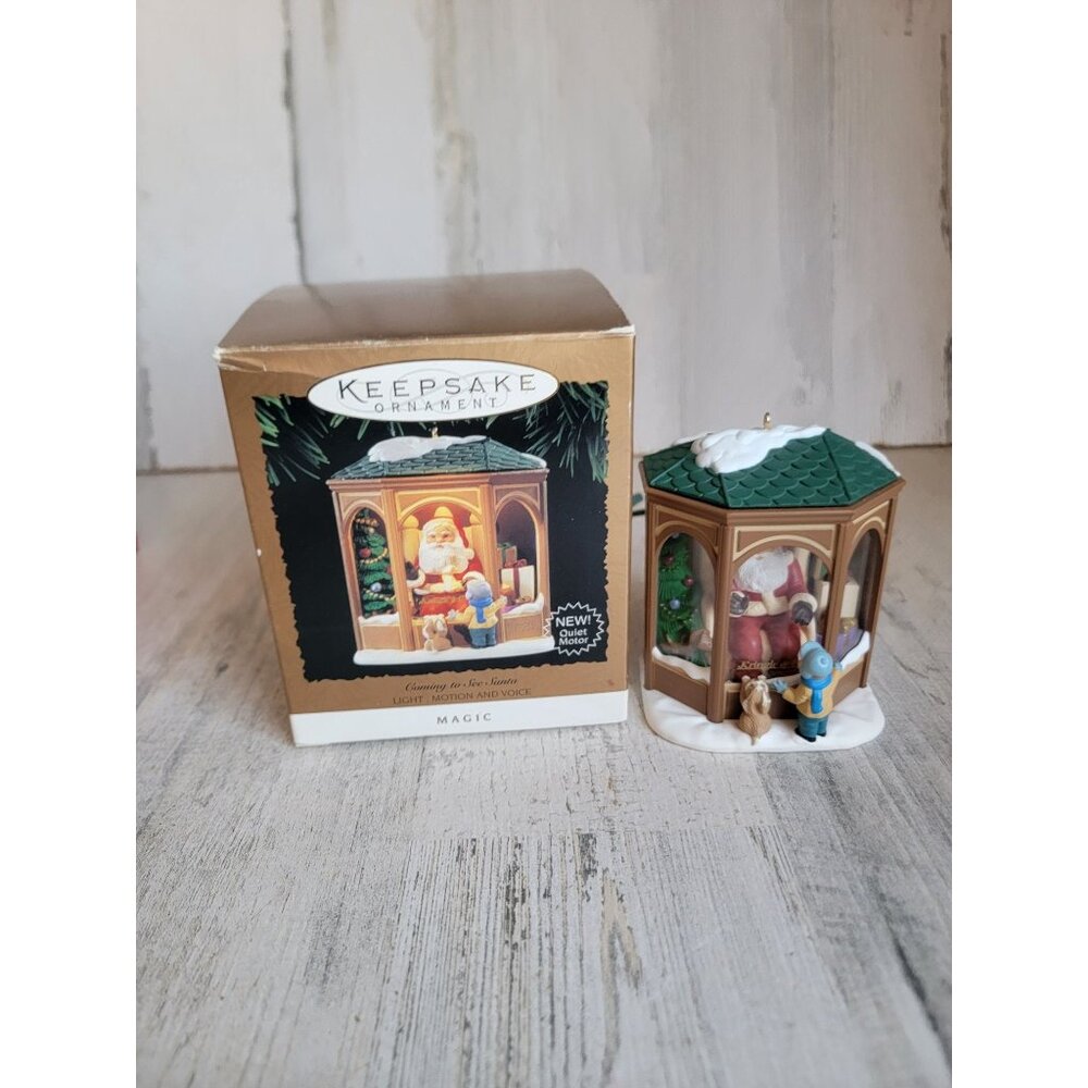 Hallmark coming to see Santa ornament Xmas Magic